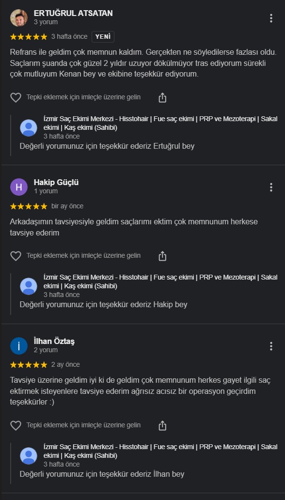 Saç Ekim Yorumları - Ödemiş